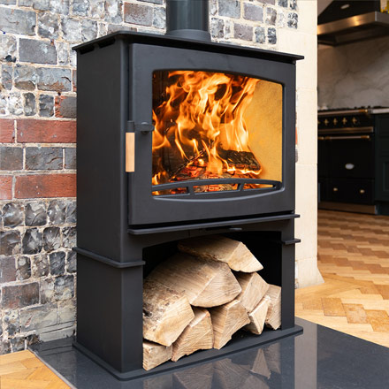 Panoramic 9 with Stand Defra-approved 7kw Ecodesign Ready wood burning stove