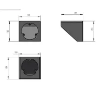 5" Vertical Rear Flue Box - 90 Degree Flue Box